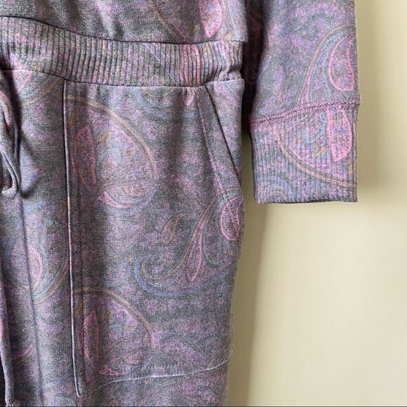 Nwot-Chaser-Purple Paisley Cozy Knit Jumpsuit - Picture 11 of 15